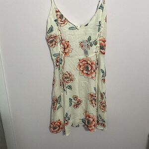 Vintage Forever 21 lace up floral dress small